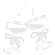 set of cocktail glasses cheering icon